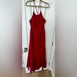 Red Long Strappy Dress